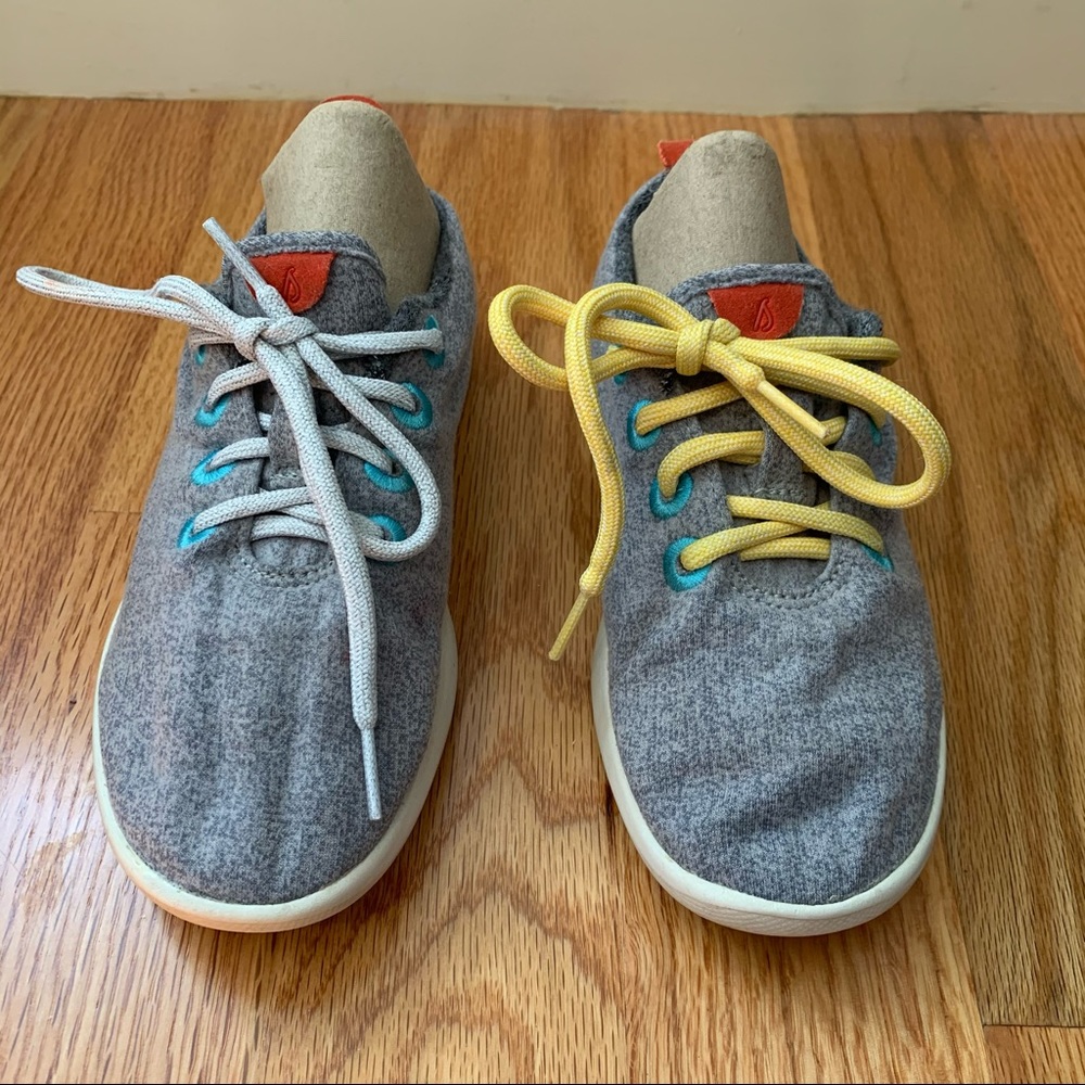 Allbirds Grey/Turquoise Wool Runners Women’s 5